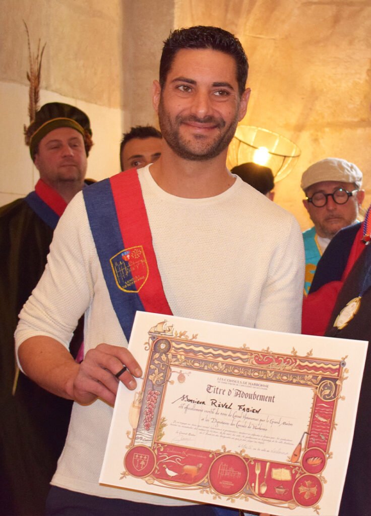 Fabien Rivel - Le Petit Bouchon - Intronisation par les Consuls de Narbonne
