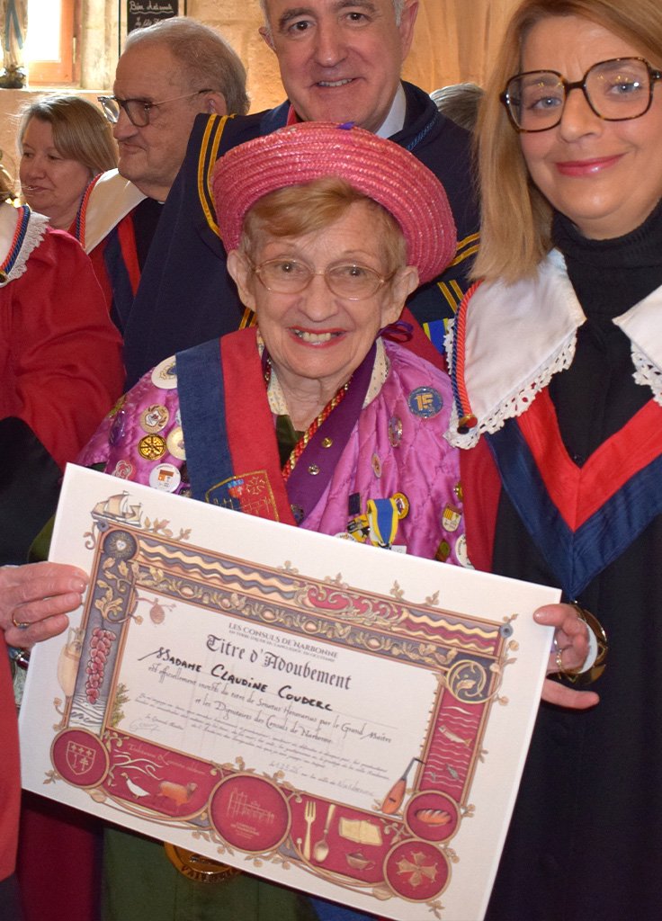 Claudine Couderc - Intronisation par les Consuls de Narbonne