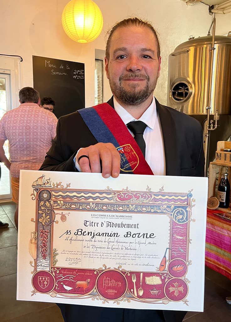 La Confrérie des Consuls de Narbonne - Consul Honorarius - Benjamin Borne